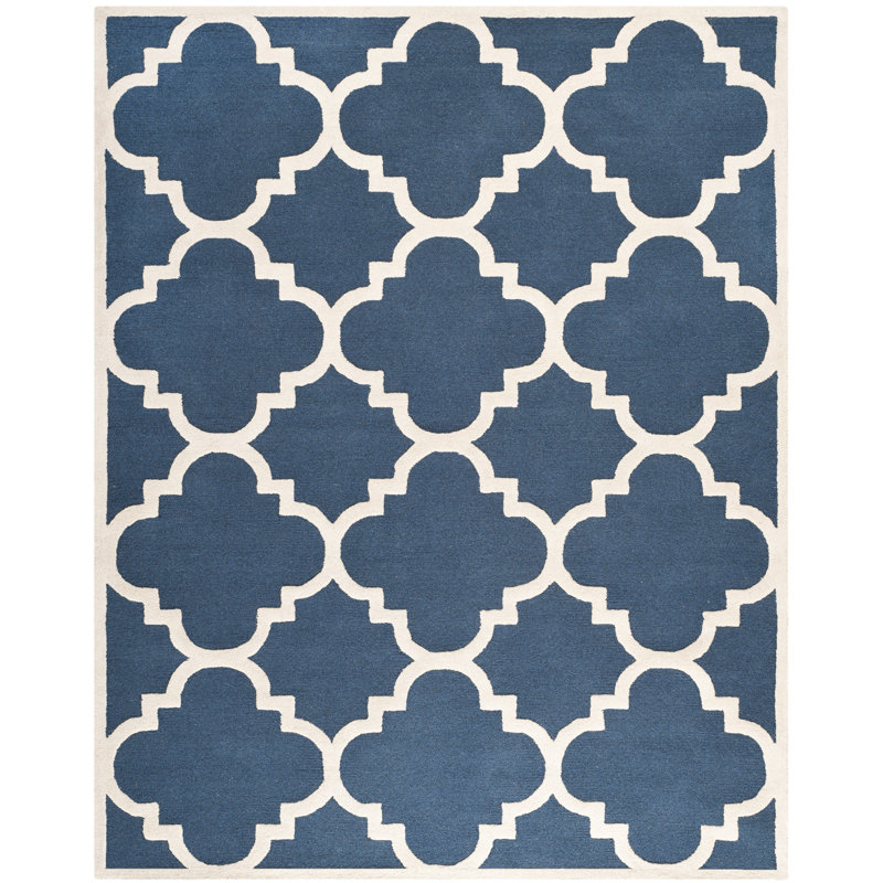 Cannen Hand Tufted Wool Geometric Rug, Rectangle 8' x 10'