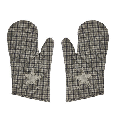 Laurel Foundry Modern Farmhouse® Plaid 100% Cotton Oven Mitt Set