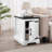 Farmhouse End Table, Rectangular Nightstand With Barn Door And Adjustable Storage Shelf, Small Bedside Table-737095396