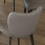 Ensemble de table de salle à manger de 59 po en pierre frittée ronde avec base en sablier en acier inoxydable noir et 8 chaises rembourrées grises - table de cuisine moderne de luxe aspect marbre pour 6 à 8 personnes-1972870828