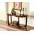 Sofa Table Open Bottom Shelf Glass Insert Top Cocktail Table For Living Room