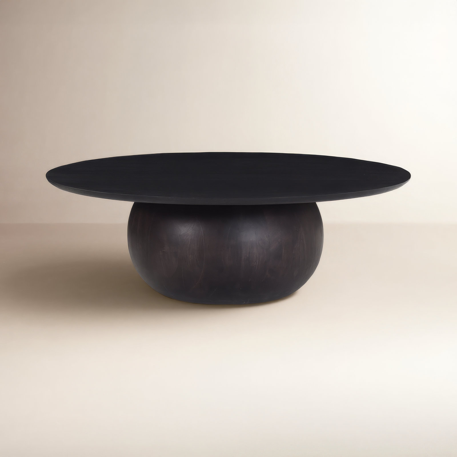 Rolf Solid Wood Coffee Table, 13.75" H x 42" L x 42" W, Black