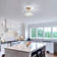 Luxurious Square Gold Crystal Ceiling Light 