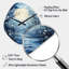 Horloge murale en forme d'arbre de lune bleu et blanc avec silhouette de lune I - arbres-106198432