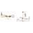 Transitional 4 Light Gold Sputnik Linear Chandelier-1997210308