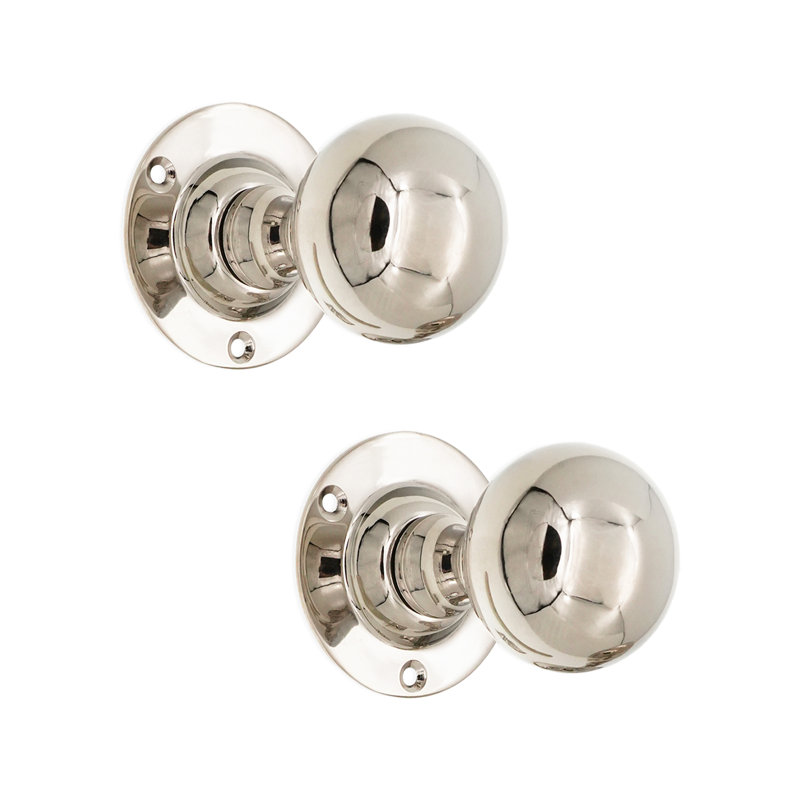 Ball Door Knob, Polished Nickel