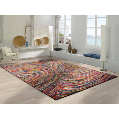 Detwiler Abstract Shag Area Rug