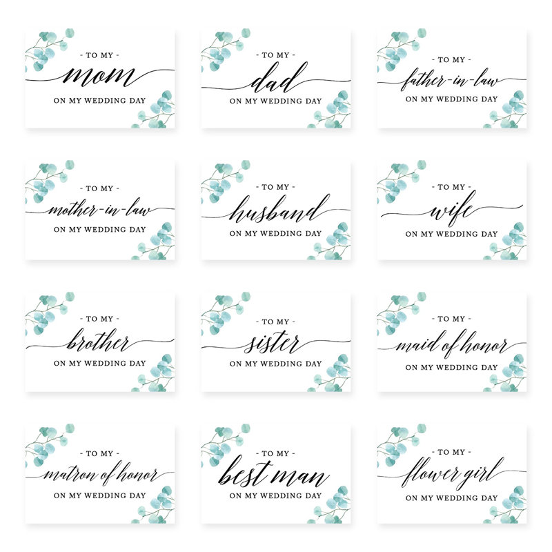 Carte de mariage d'eucalyptus