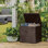 Petite boîte de rangement pour l'extérieur en résine durable 30 gallons Keter City