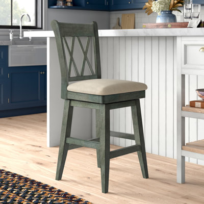 Fortville Swivel Upholstered Counter Stool