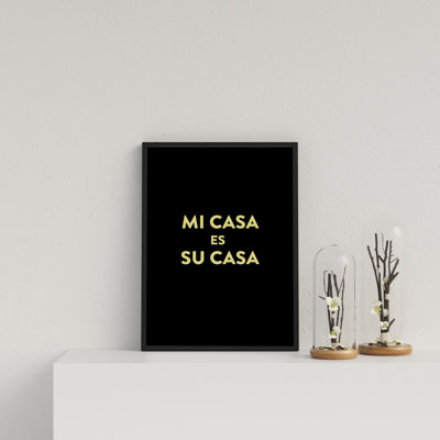 Mi Casa V6 Y On Bl by Vouvart - Single Picture Frame Print