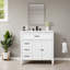 Meuble-lavabo simple blanc 36 po avec plateau en céramique 36 po-1947749001