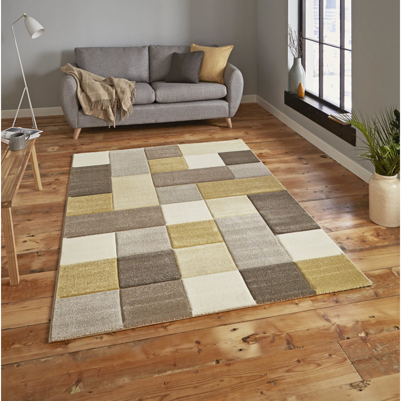 Brooklyn area rug Machine Woven Rectangle Beige/Yellow/Sand, Rectangle 120 x 170cm