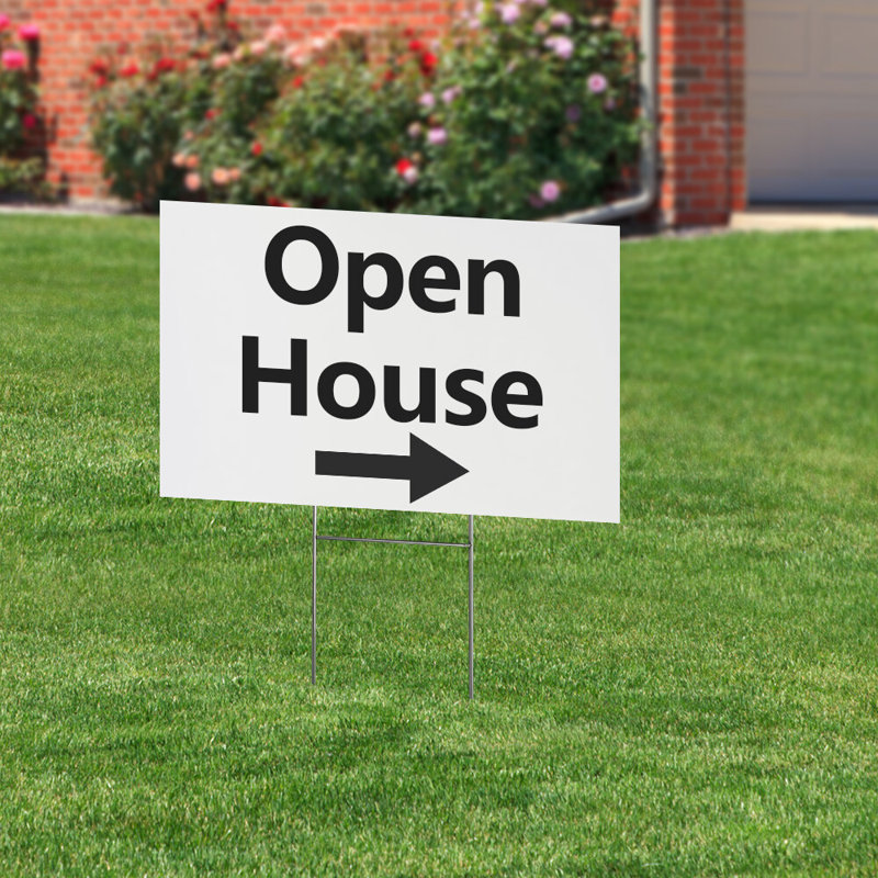 10 Pack 18"X24" Durable Blank Corrugated Yard Sign Kit White With Stakes, 24" H x 18" W x 1" D