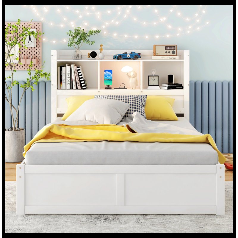 Mimma Bookcase Bed, White