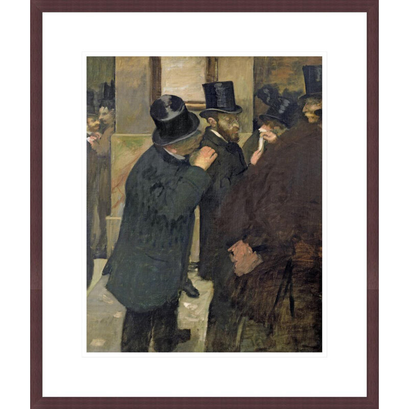 «At the Stock Market» par Edgar Degas, impression giclée encadrée, H 20,83 po x l 17,75 po