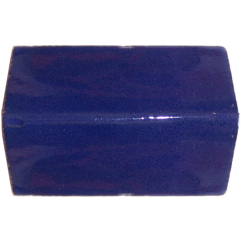 1.75" 5pcs TalaMex Talavera Clay V-Cap, 1.75" W x 4" L, Cobalt Blue
