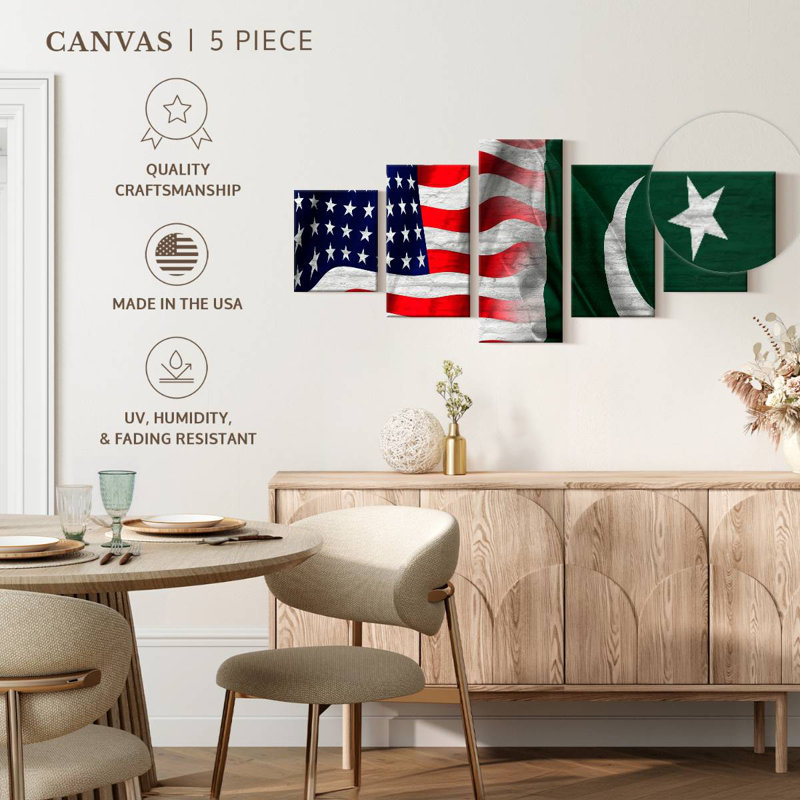 USA And Pakistan Abra, 24" H x 55" W