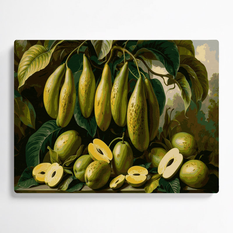 Art mural en métal «Fruit Pawpaw», H 11 po x l 14 po