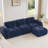 110.9" Upholstered L-Shaped Boneless Sectional With Ottoman-1817936657