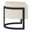 Fauteuil d'appoint Modern Boucle - ivoire et noir-354041937
