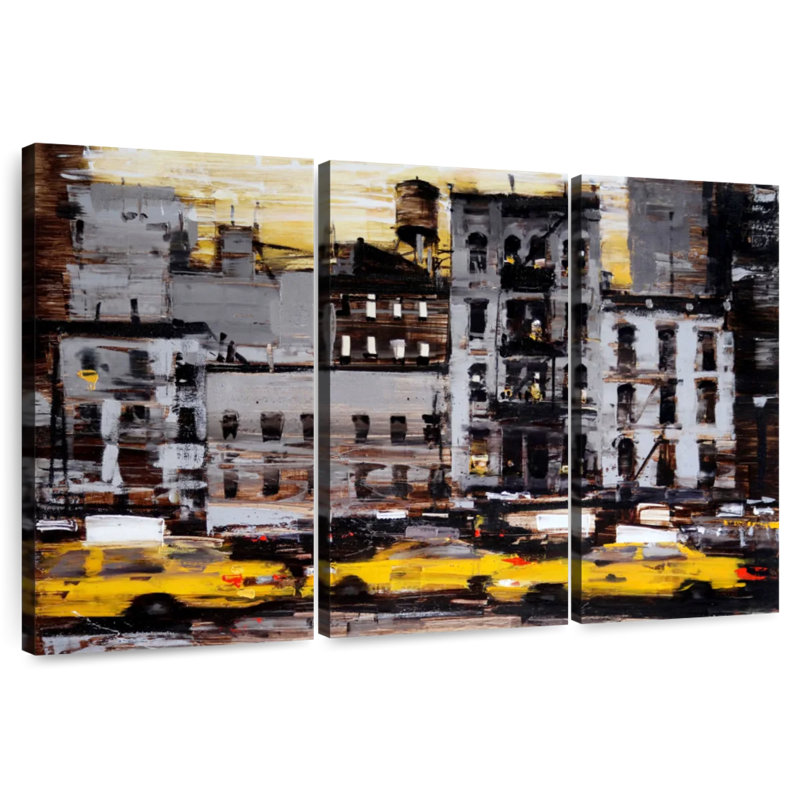 Sireci Yellow Cabs, 48" H x 74" W