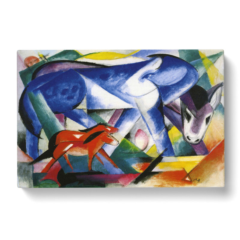 Donkeys by Franz Marc - Wrapped Canvas, 35cm H x 50cm W x 3cm D