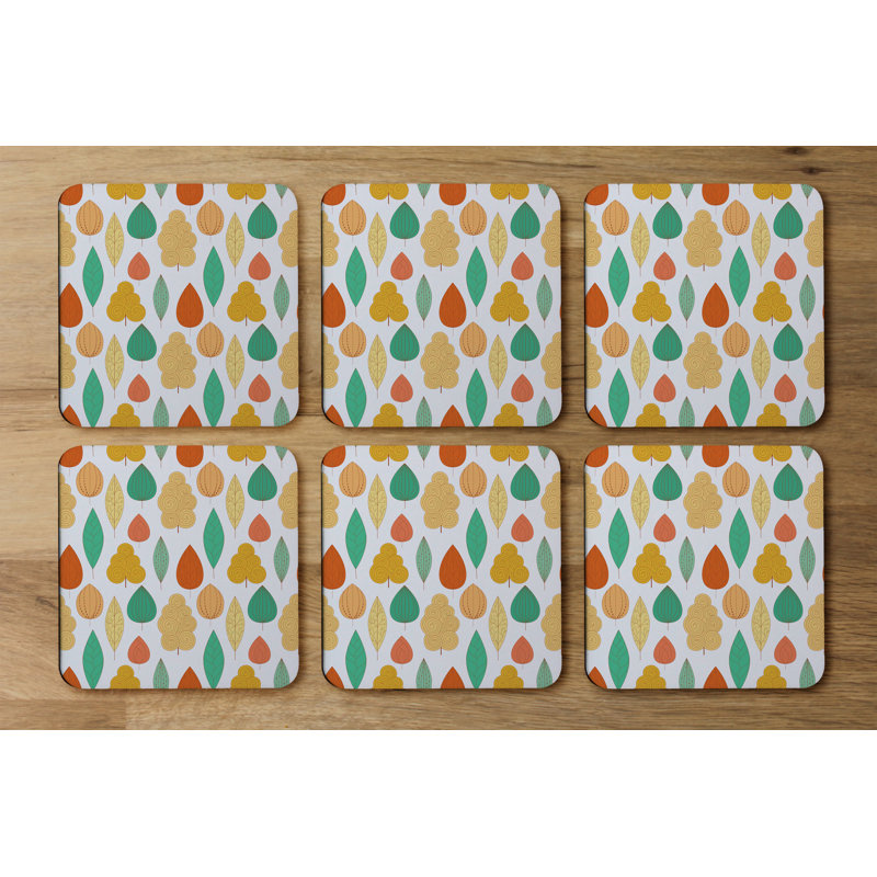 Square 6 Piece Coaster Set