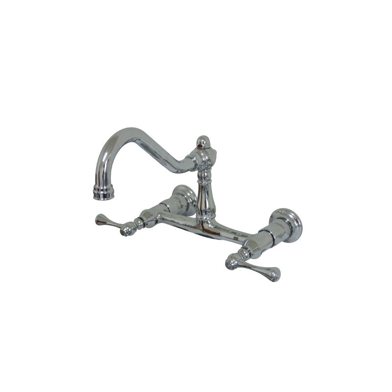Wall Mounted Bathroom Faucet, Polished Chrome
