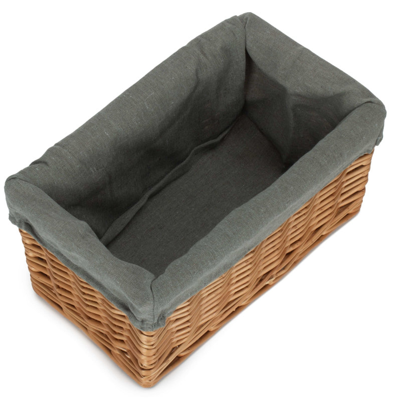 House Of Hampton Wicker Decorative Basket, Steamed Grey