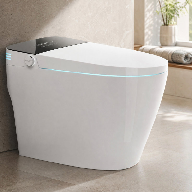Toilette intelligente sans réservoir avec lavage à l'eau chaude instantanée et séchage