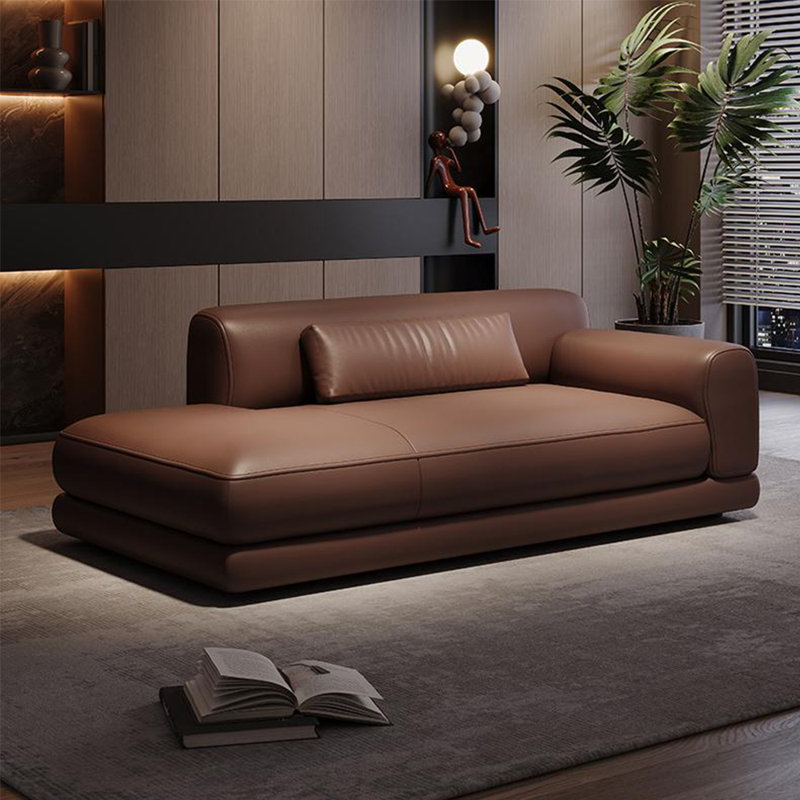 Chaise longue moderne, confortable et simple, Café, Orienté à droite