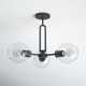 Herma 3 Light Glass Semi Flush Mount