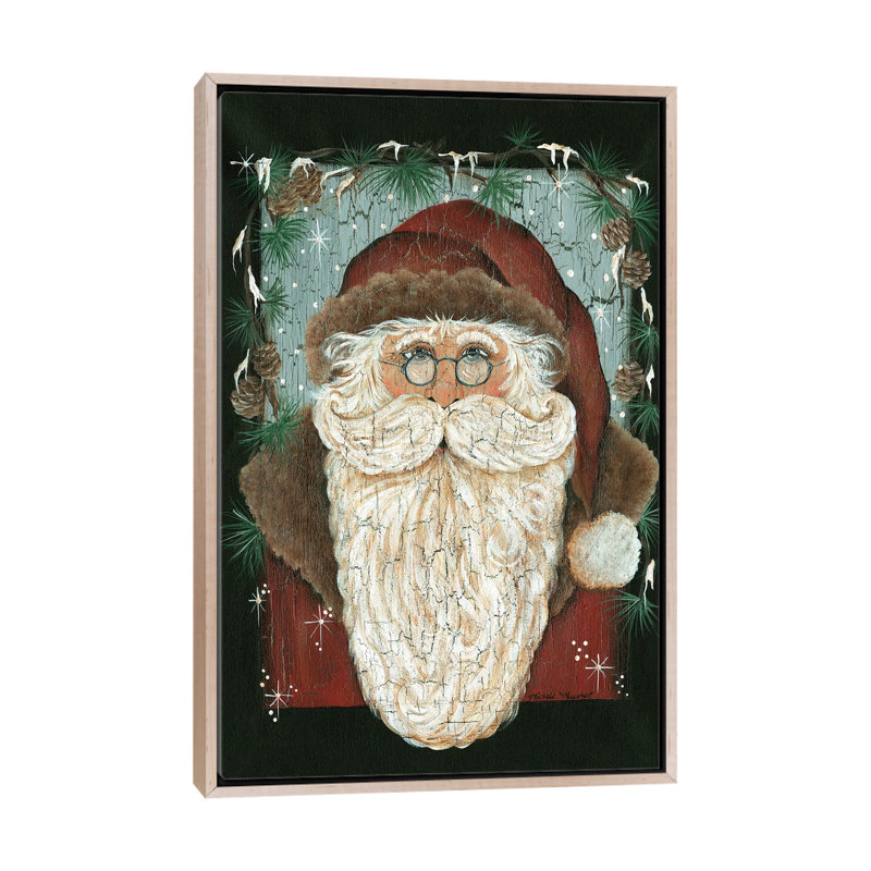 «Old World St. Nick», reproduction d'art sur toile encadrée, H 40 po x l 26 po, Impression encadrée sans passe-partout, Beige