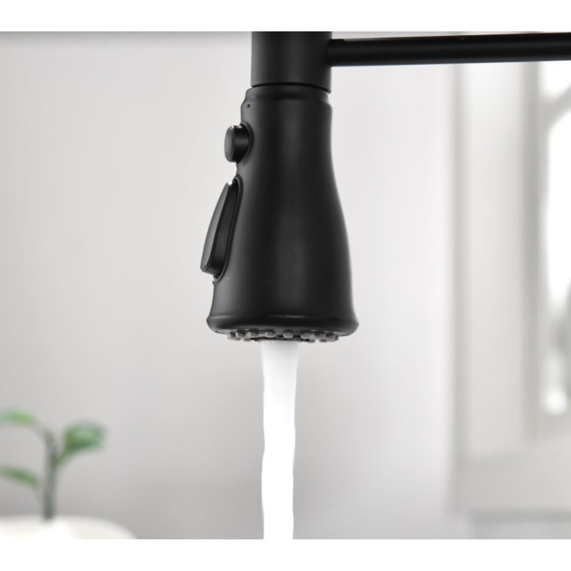 Touch Kitchen Faucet With Pull Down - Matte Black Design, Stainless Steel Constituted, 360 Rotating Spray For All-Around Sink Cleaning Protocol, Corrosion And Rust Feature, Easy Water Regulation