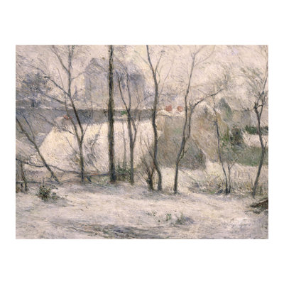 "winter landscape" par paul gauguin, reproduction d’art sur toile