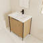 30" Freestanding Single Bathroom Vanity Set with Resin Top