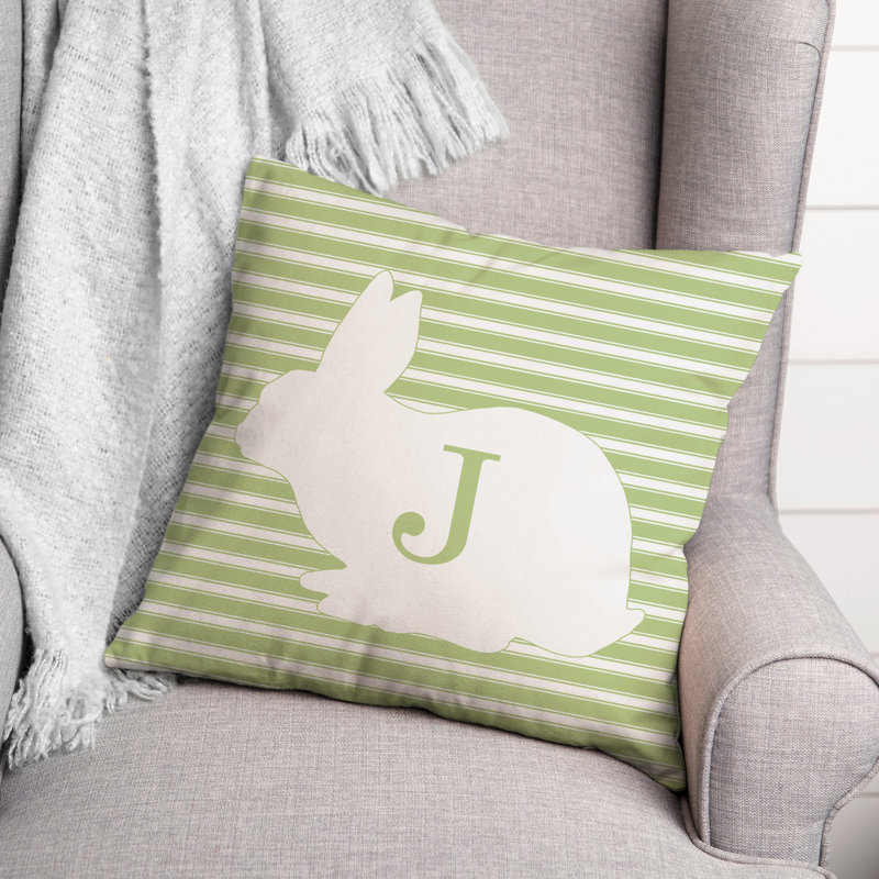 Striped Reversible Throw Pillow, J