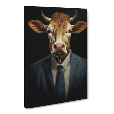 Cow In A Suit No.3 - No Frame Print