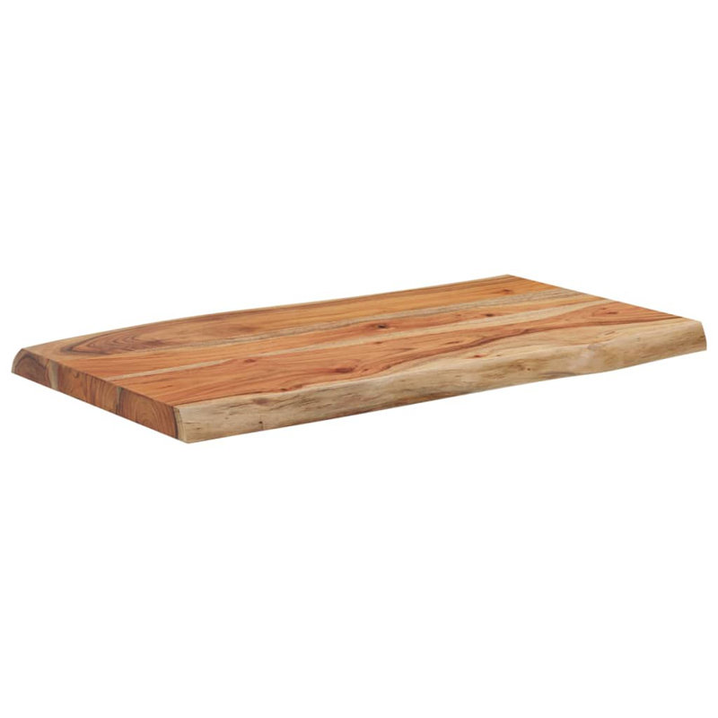 Alpen Home Table Top Rectangular Solid Wood, 2.5cm H x 70cm W x 40cm D, Acacia Wood