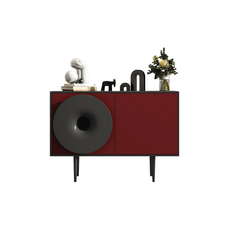 Buffet décoratif Italian Creative, Noir / rouge