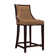 Upholstered Counter Stool with Solid Wood Frame
