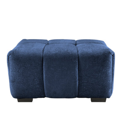 Ensemble de canapé modulaire luxueux en chenille avec repose-pieds, rembourrage profond et conception capitonnée moderne