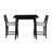 Aniek 3PC Upholstered Counter Set Black