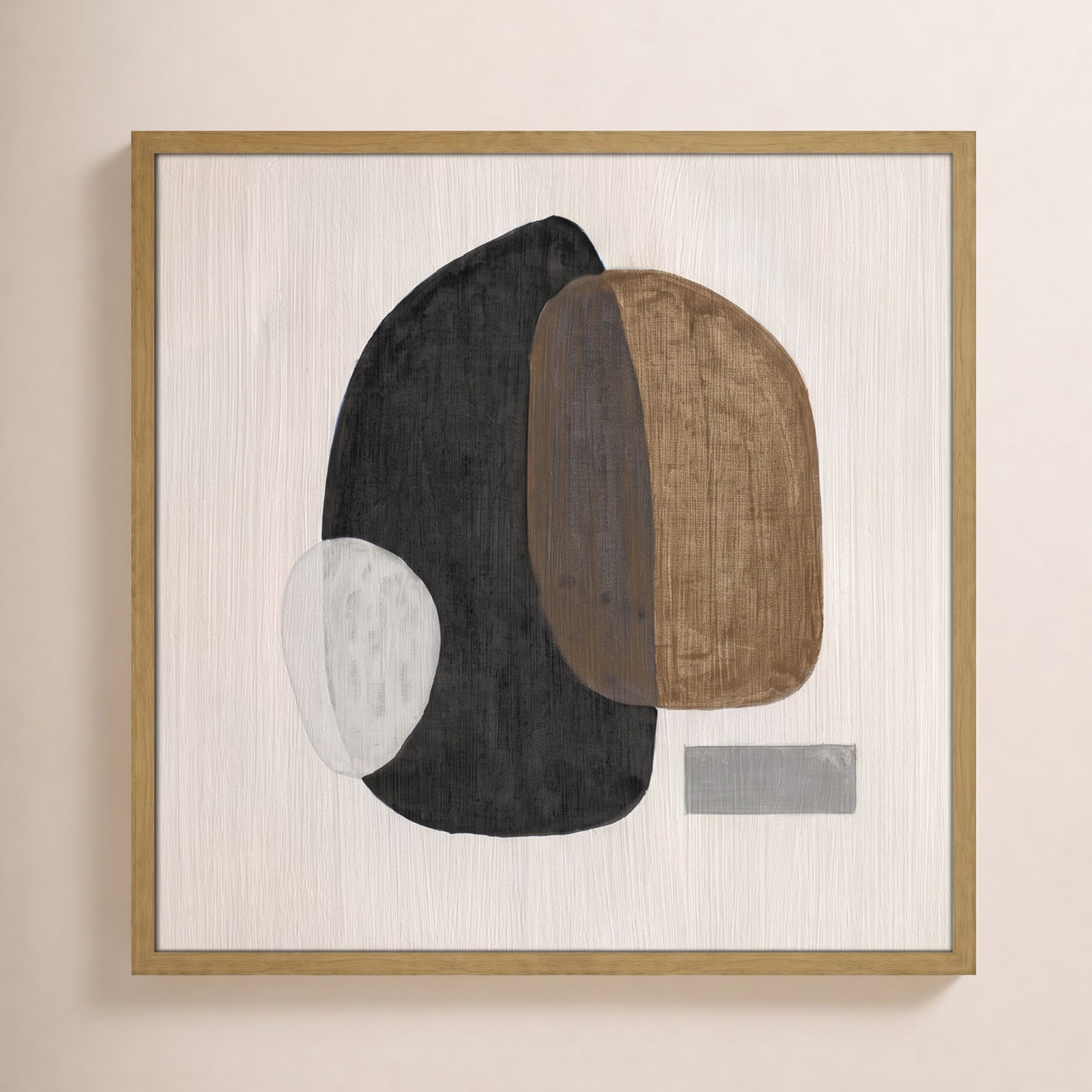 Inola "Neutral Stones III" Wall Art, 27.5" H x 27.5" W, Natural