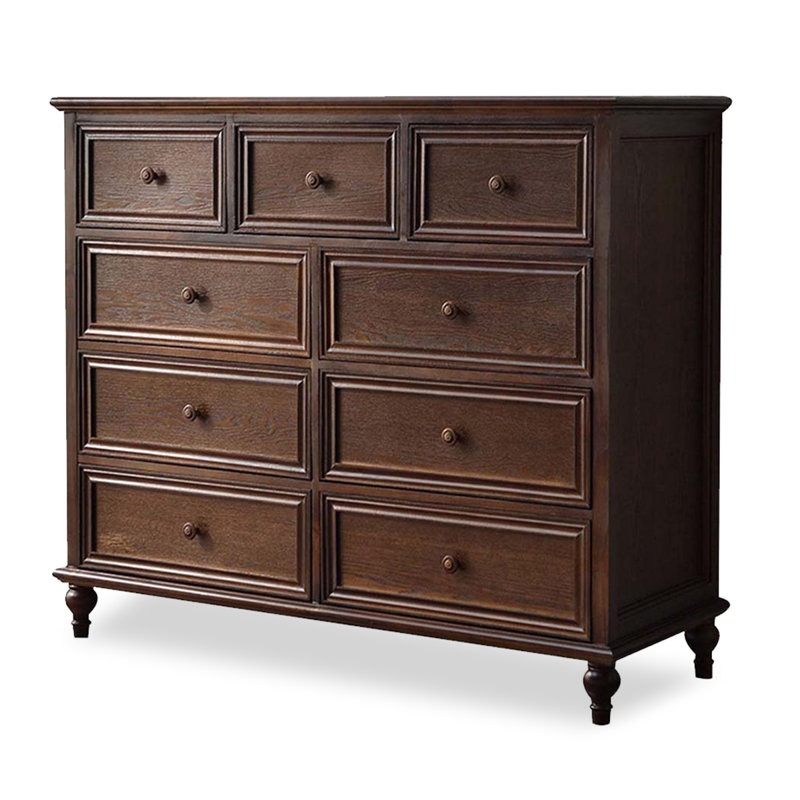 Commode d'appoint américaine de luxe à grande capacité, 39,37 po H x 55,12 po L x 17,72 po P, Brun