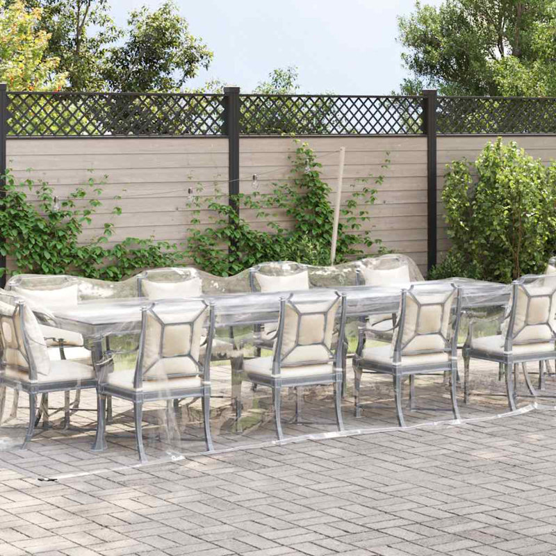  Clear Tarpaulin With Eyelets 9.8X19.7' PVC, White