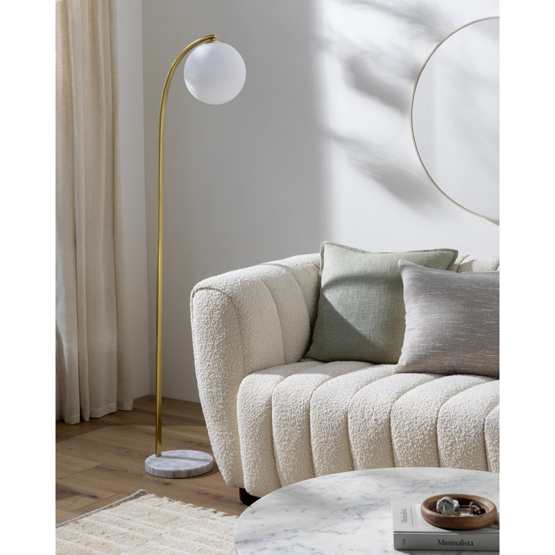 Dilsey 66'' Polished Traditional Floor Lamp with Outlet