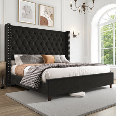 Declan Upholstered Wingback Bed