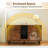 42.5" x 19.6" Cat Litter Box Enclosures for 2 Cats, Large Stackable Hidden Privacy Cat Washroom Furniture with Scratching Pad, Indoor Cat House TV Stand, Double Cat Litter Box Storage Cabinet for Gift-757605452